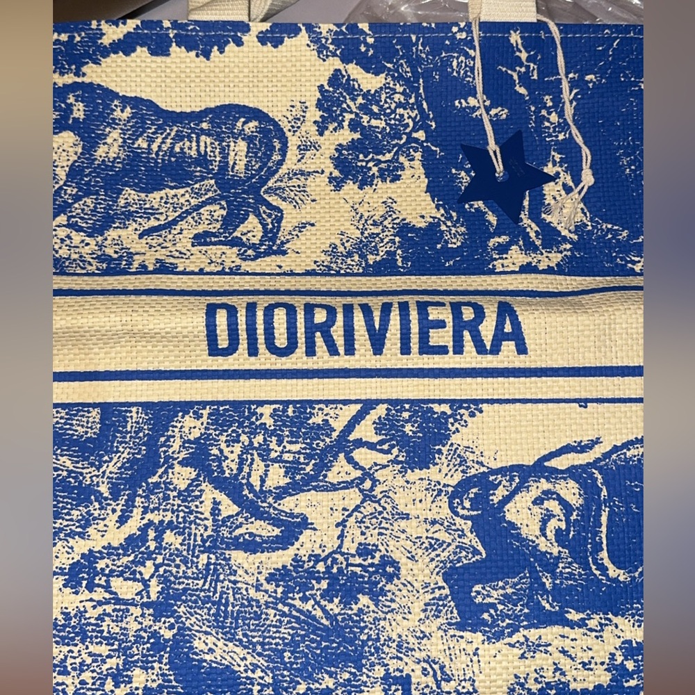 DIOR Dioriviera Blue Tote Bag